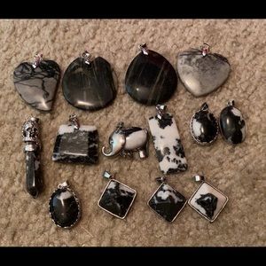 Zebra jasper pendants